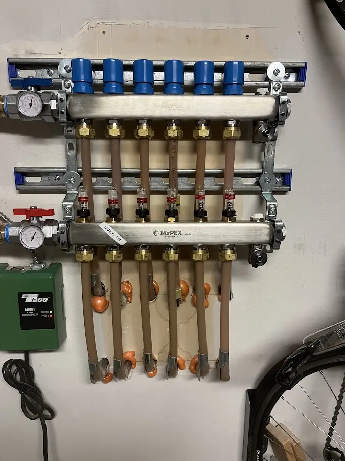 Plumber performing Gas Line Installation at a residential property in Hillsdale